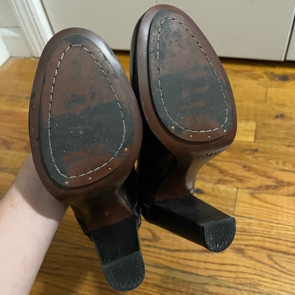 No 704 b Black Chunky Heel Pumps - Size 7 - Picture 4 of 6